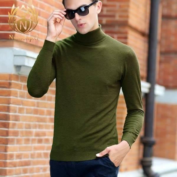 high neck sweater men