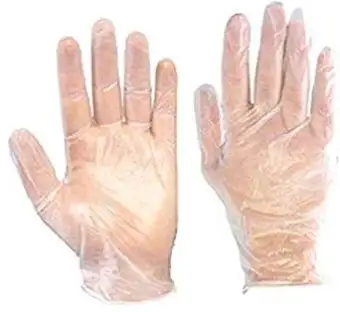 clear plastic gloves