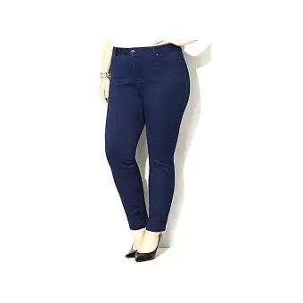 blue plus size pants