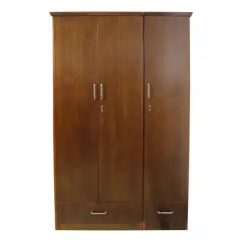 Sunrise Furniture Seesau Wood 3 Door Wardrobe Walnut Buy Online