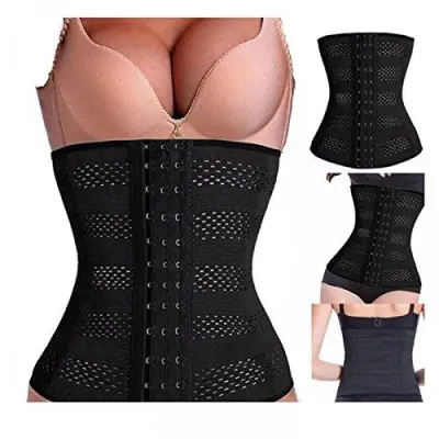 1pc Women's Postpartum Waist Trainer, Body Slimming Belt, Shapewear Corset, Tummy  Control Shaper, Breathable Mesh With Chest Pads, Apricot Color