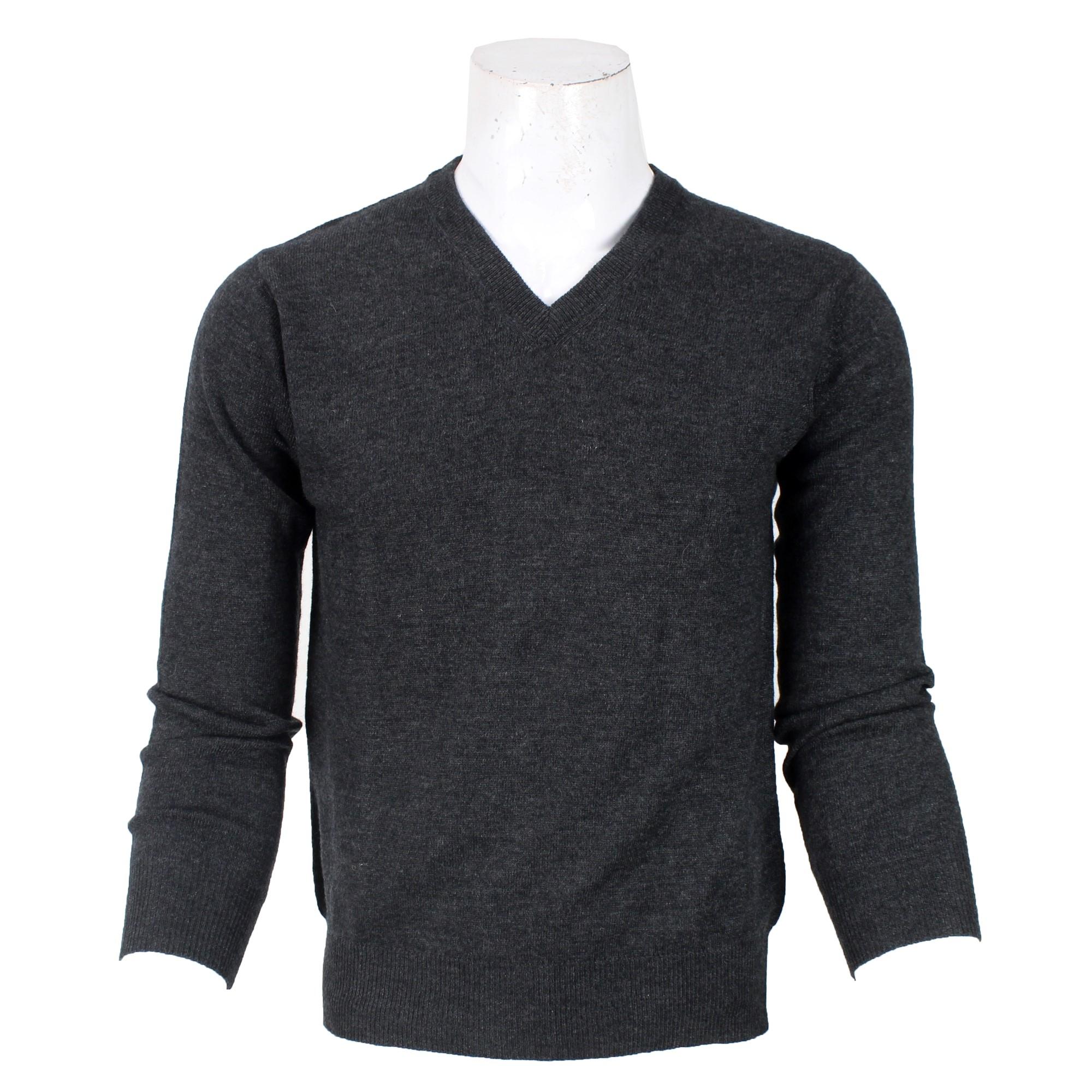 grey v neck sweater men