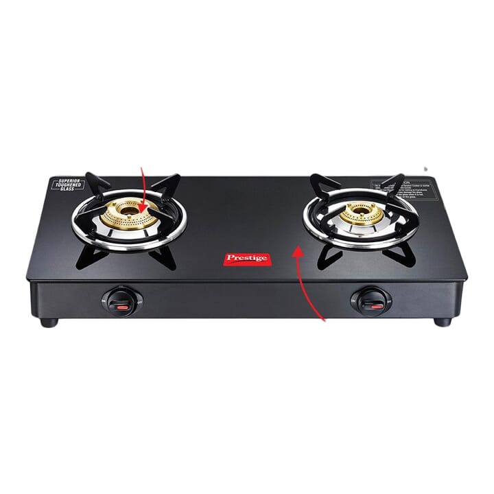 prestige 4 burner gas stove with auto ignition