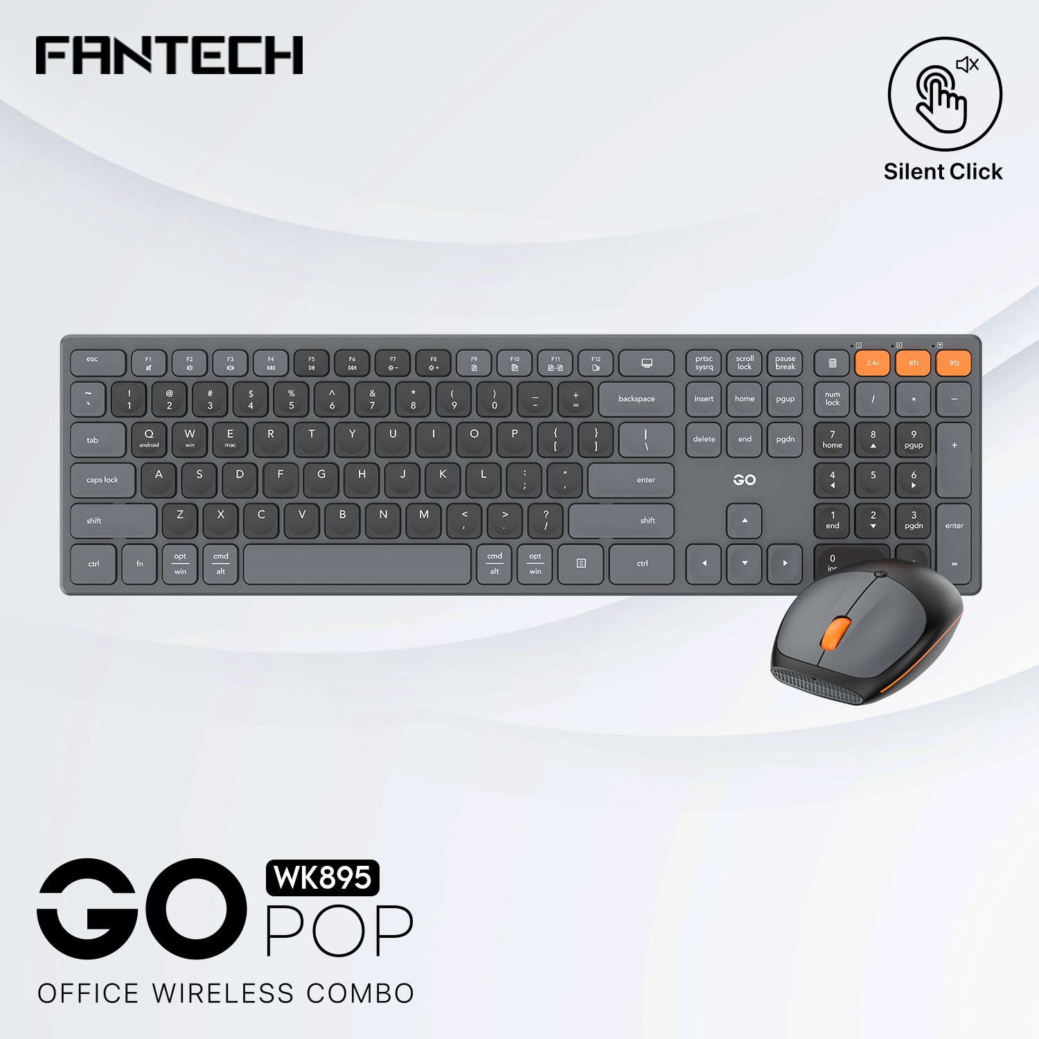 Fantech WK895 / WK895 Pop Keys Wireless Keyboard Mouse Combo Office