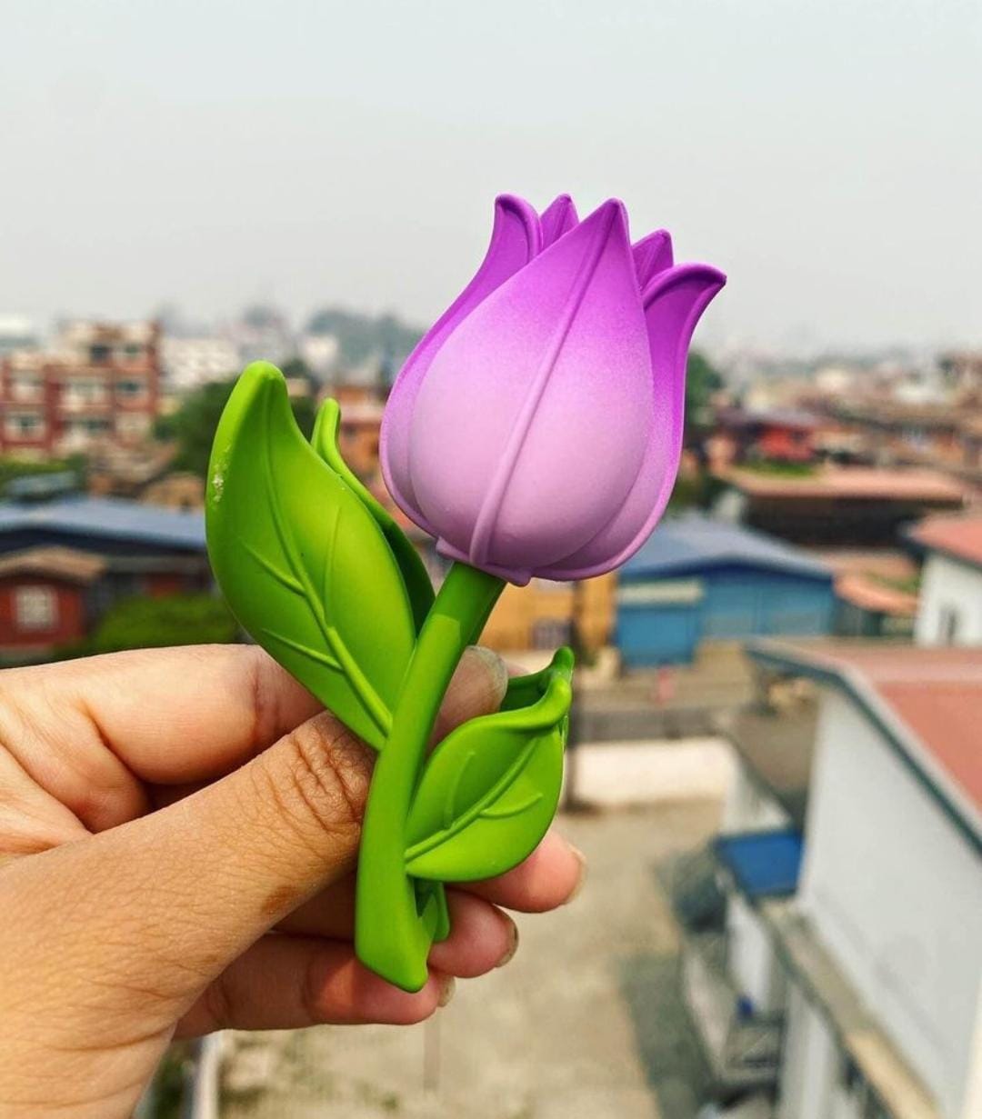 Cute Summer Tulip Flower Acrylic Hair Clip For Women Girls Sweet