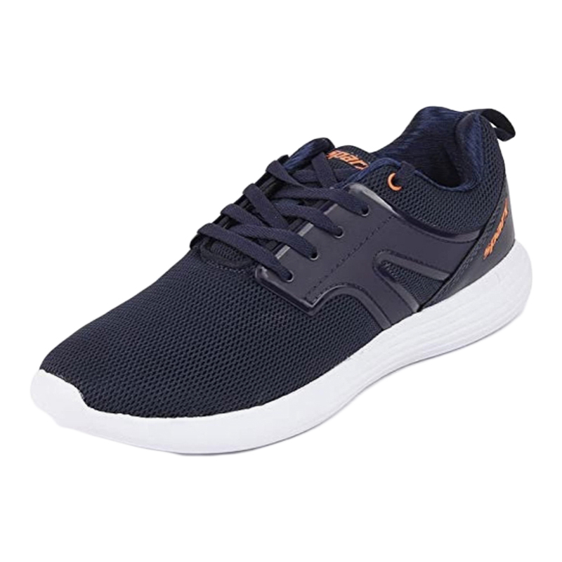 Relaxo N.Blue/Orange Mesh Running Shoes 
