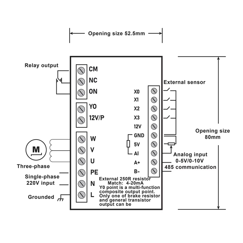 (GGBR) Frequency Converter 750W VFD Single Phase 220V Input 3 Phase ...