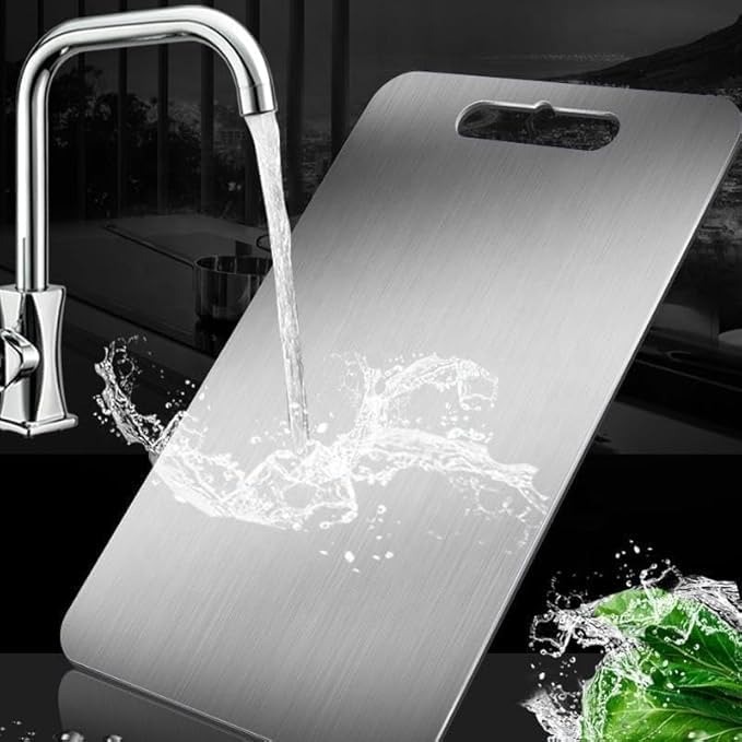 Stainless Steel Chopping Board | Rust-Resistant Kitchen Board for Meat, Vegetables, Fruits