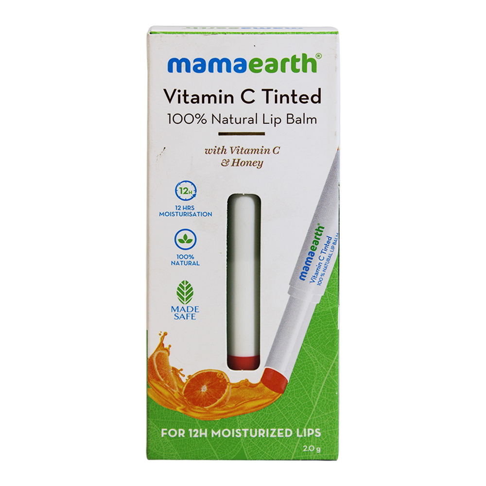 mamaearth vitamin c tinted lip balm Mamaearth Vitamin C Tinted 100% Natural Lip Balm 20g