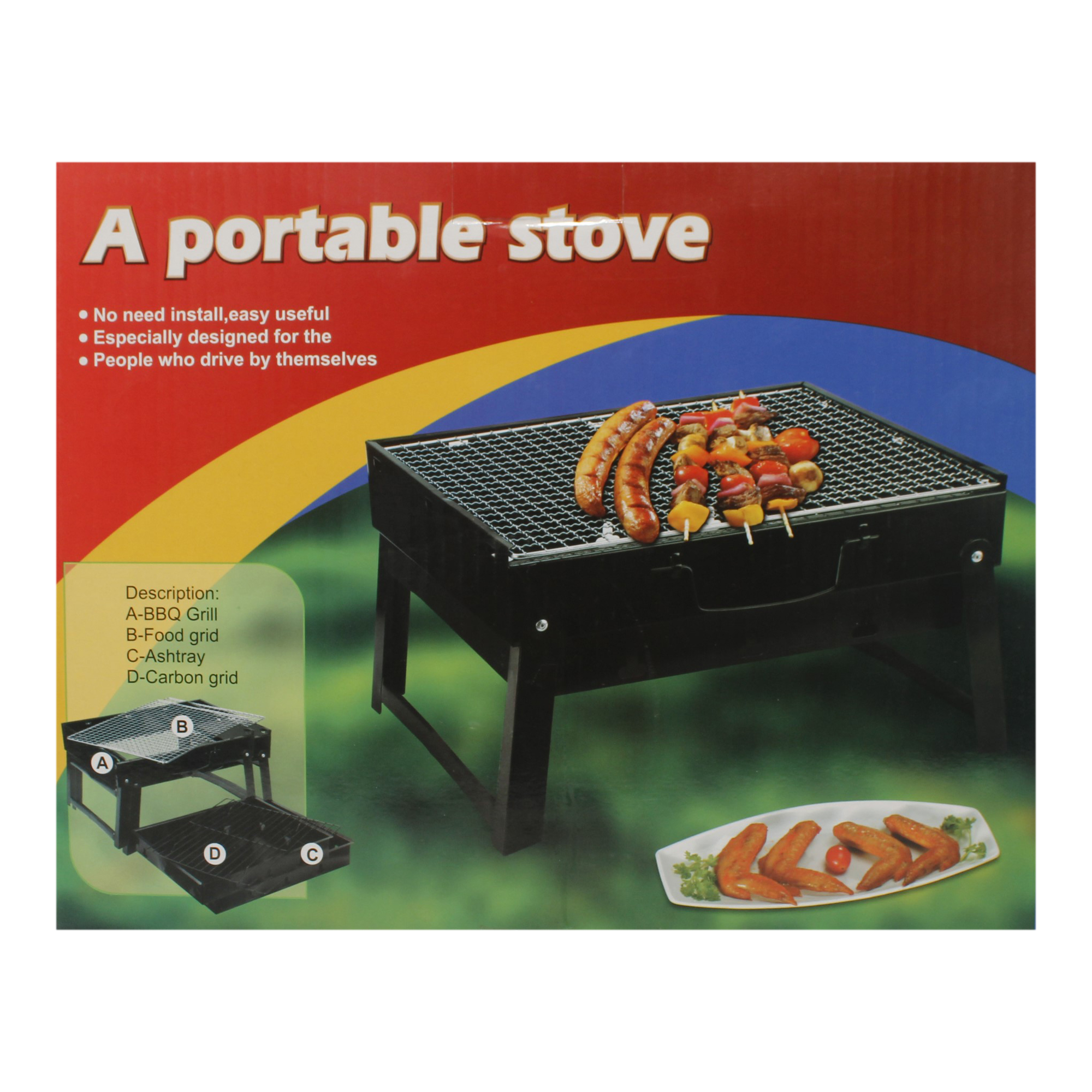 Portable stove outlet grill