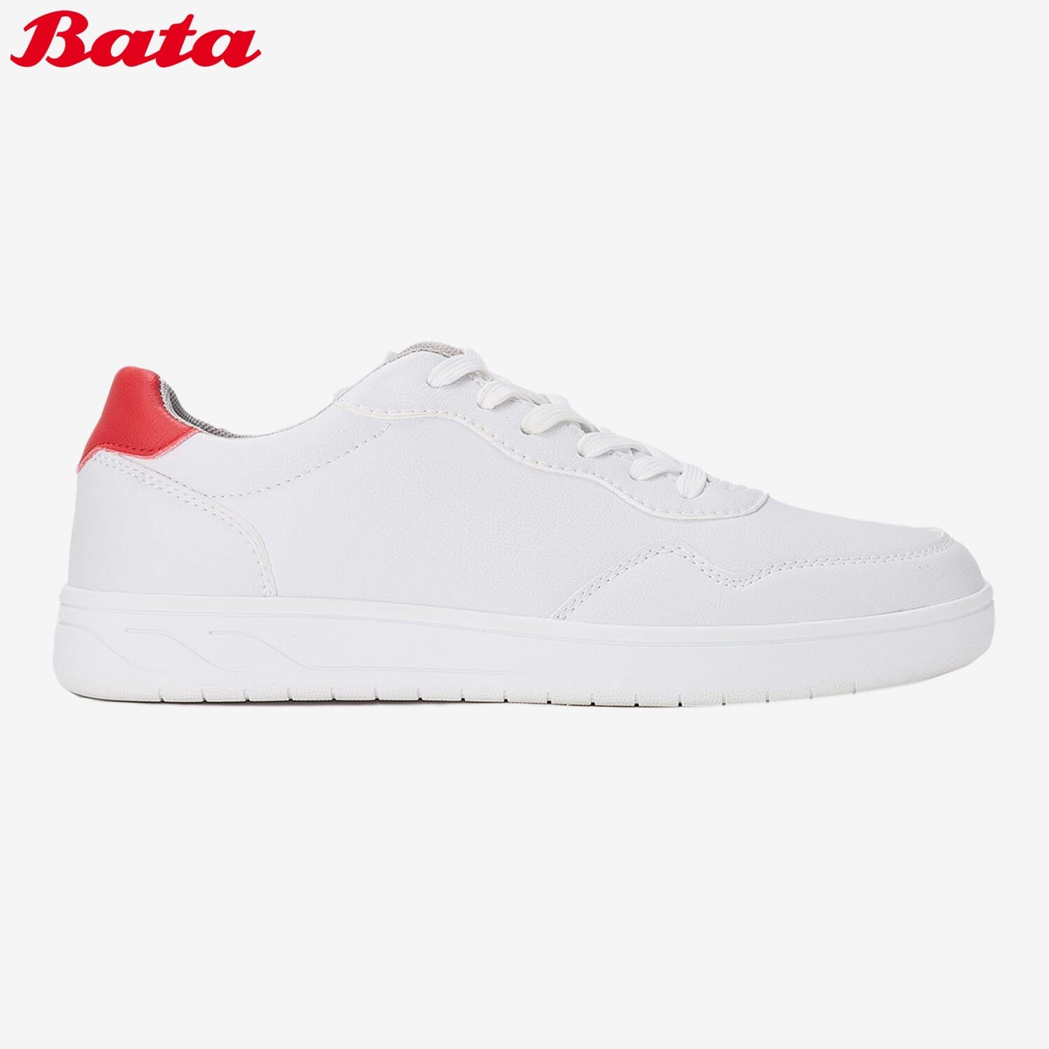 BATA North Star Unisex Lace-Up White Sneakers 8511159