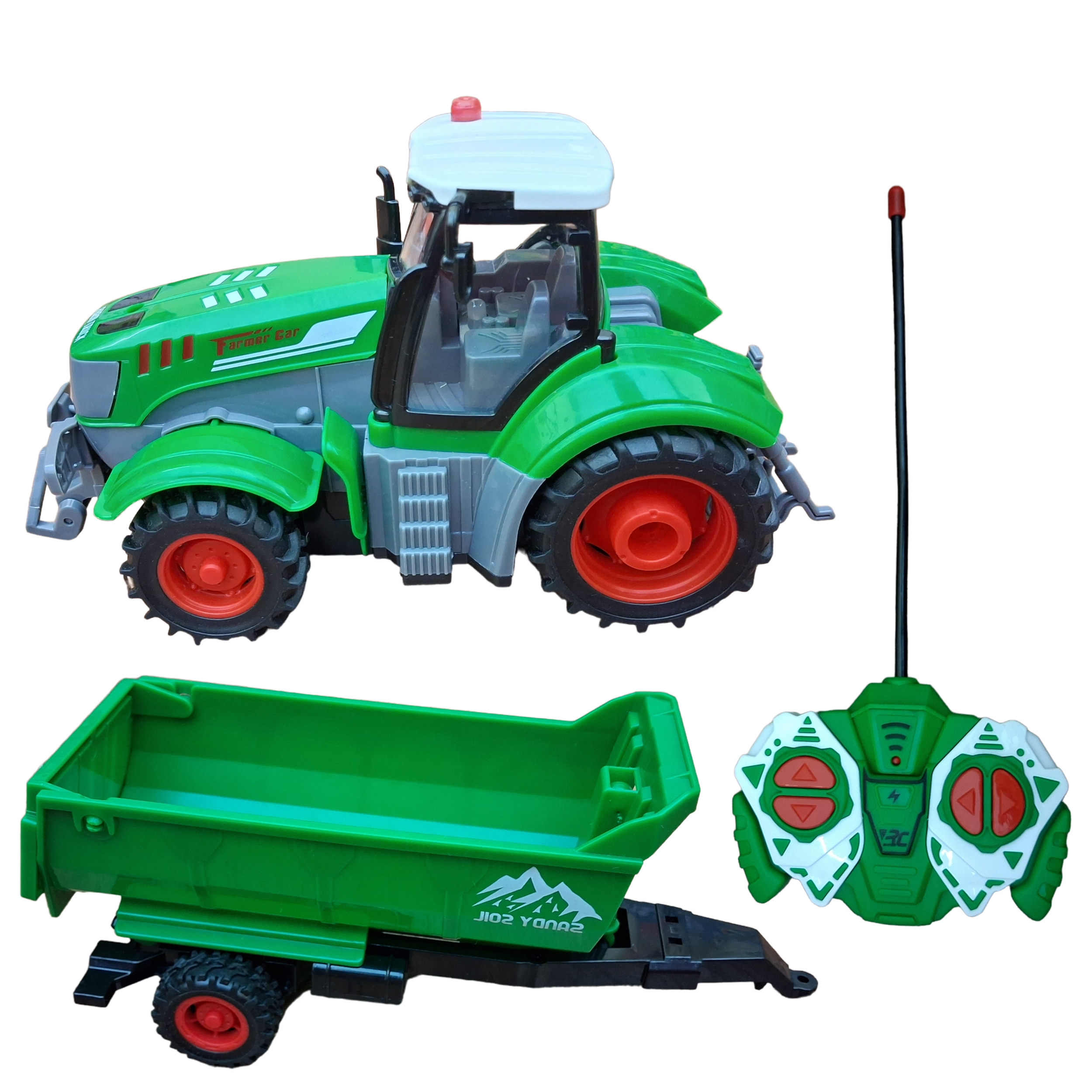 Remote Control Rechargeable Dump Tractor Toy Realistic