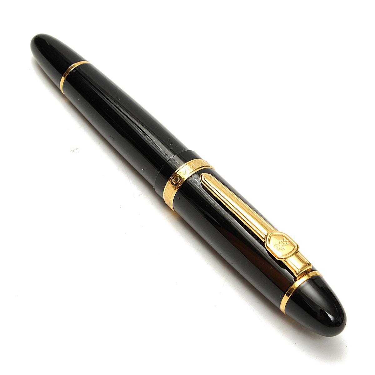 Jinhao 159 Füllfederhalter Mit Etui & 5 Farben Tintenpatronen – Schwarz, Gullor Zubehör