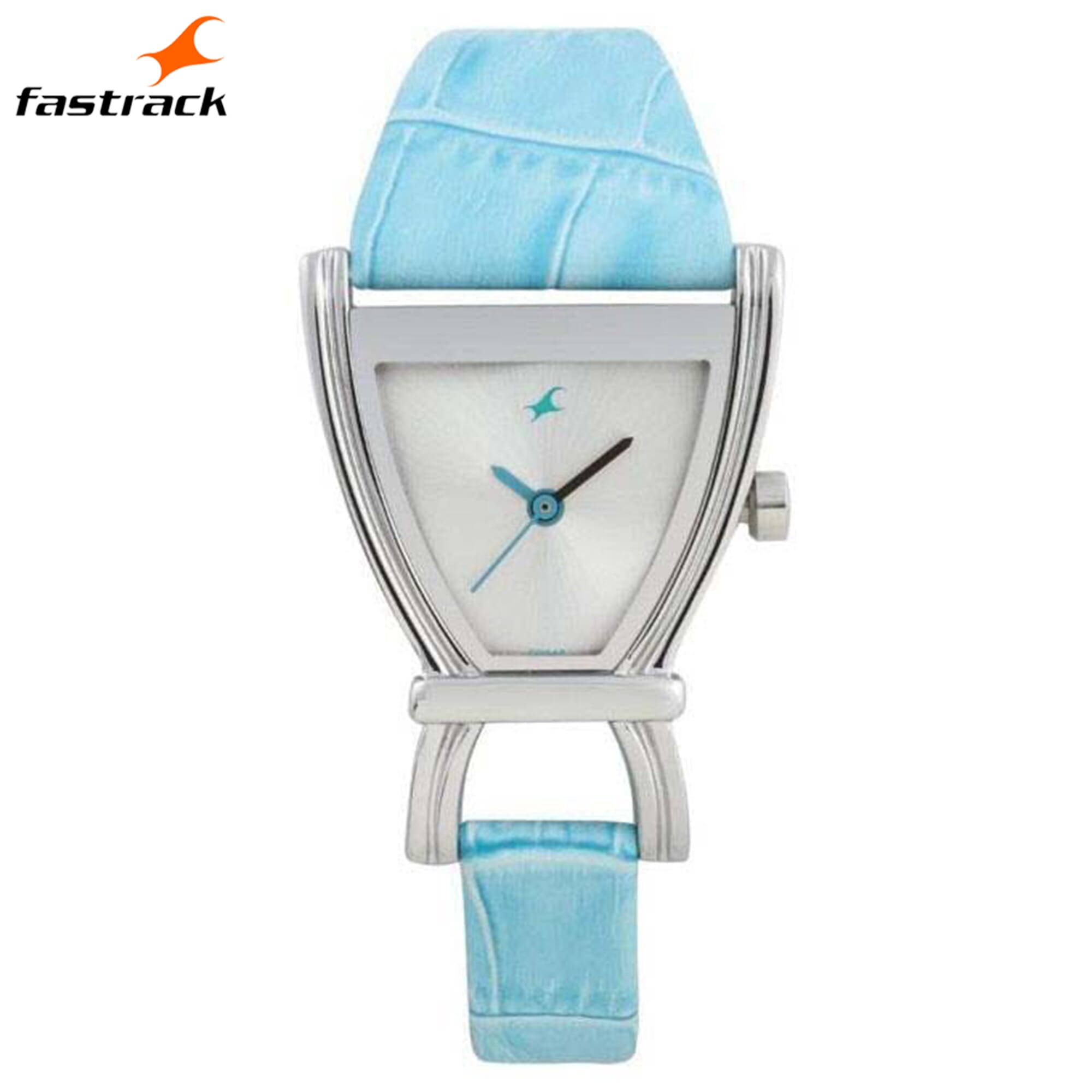 Fastrack 6095Sl01 Silver Dial Analog Watch For Women Blue