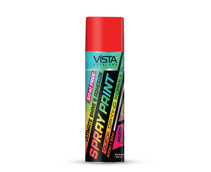Vista Spray Paint Pure Red 450ML By Moto World Nepal