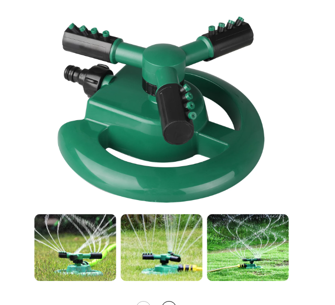 Automatic 360° Rotating 3 Arm Garden Water Sprayer Sprinkler Lawn