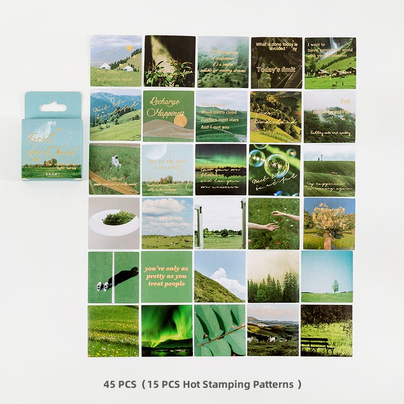 Panda Online 45PCS The Instantaneous Light Series Hot Stamping Stickers ...