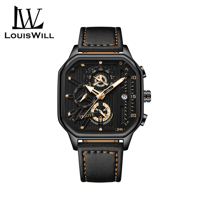 LouisWill Men's Watches Casuals Fashion Watch Quartz Watches