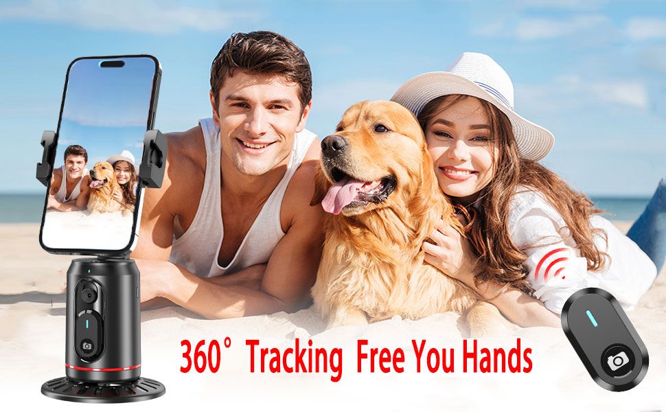 Auto Face Tracking Tripod 360 Rotation, WeGuard AI Auto Tracking Phone Holder With - View #7