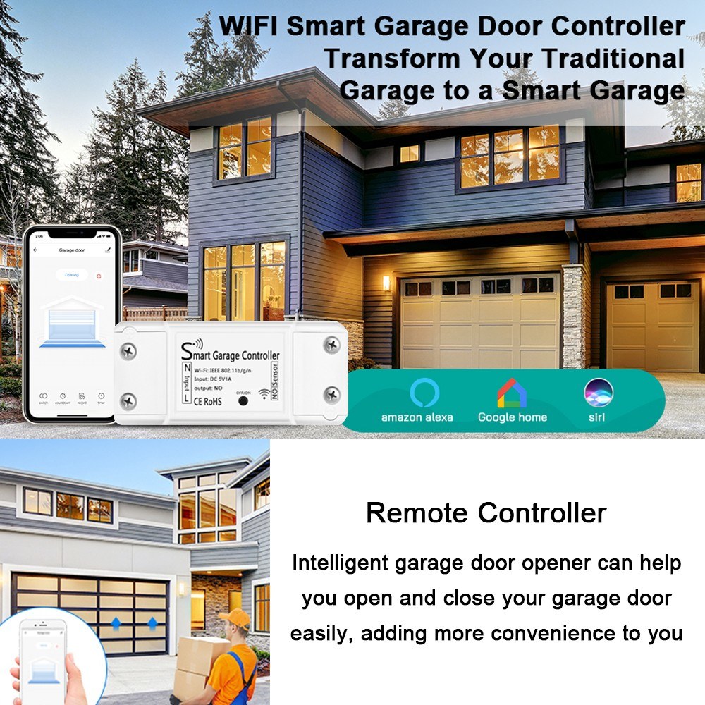 Gallery Detail: Tuya WiFi Garage Door Opener Intelligent Remote Controller Sensor