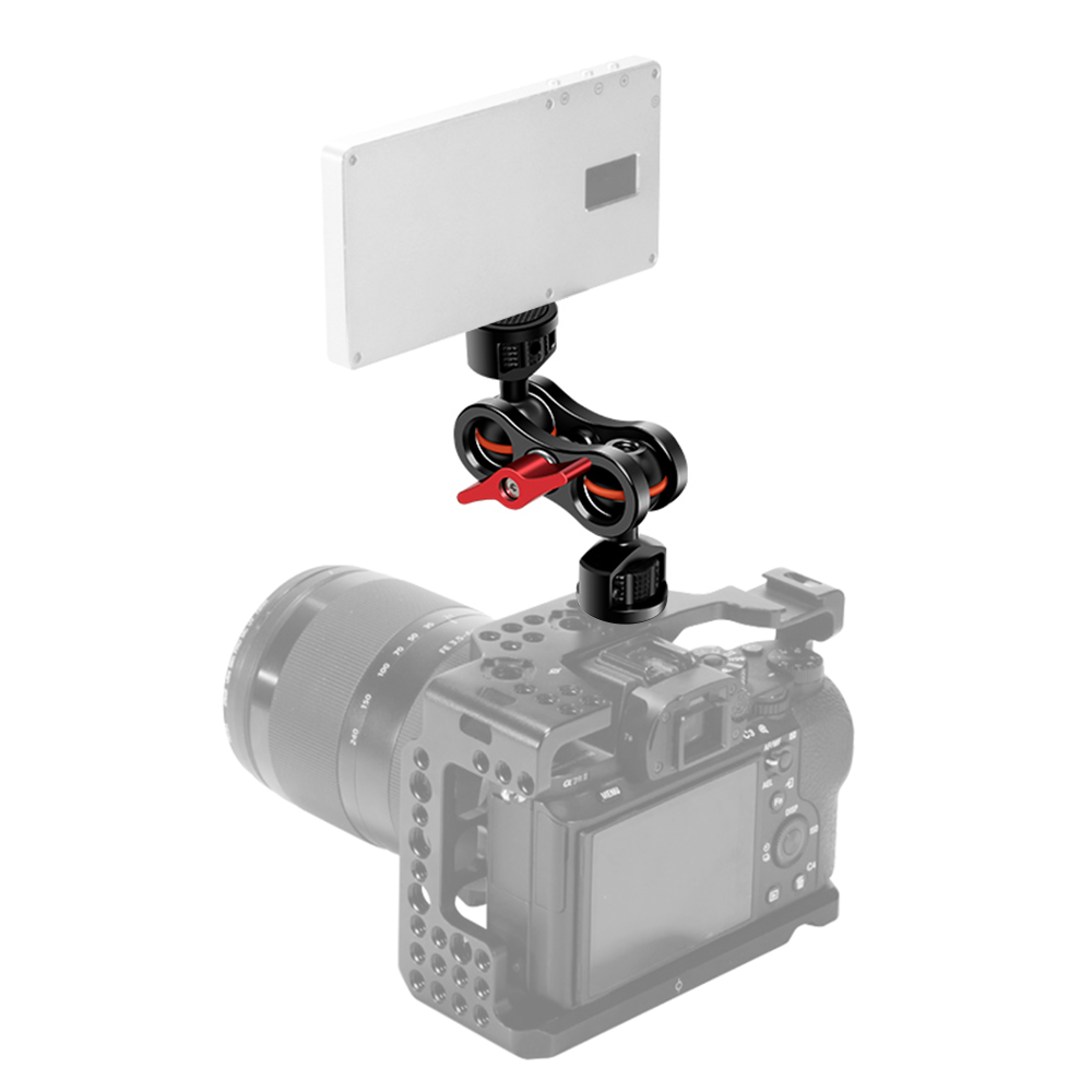 Aluminum Alloy Dual Camera Monitor Mount with Dual Field Monitor Led ...