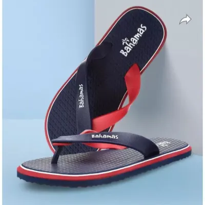 Bahamas By Relaxo Navy Blue Red Flip Flop Slipper For Men Bhg 127