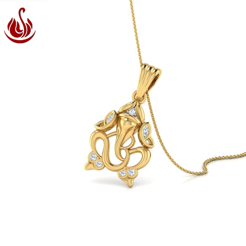 Sazuna Jewellers Om Ganesha Diamond 