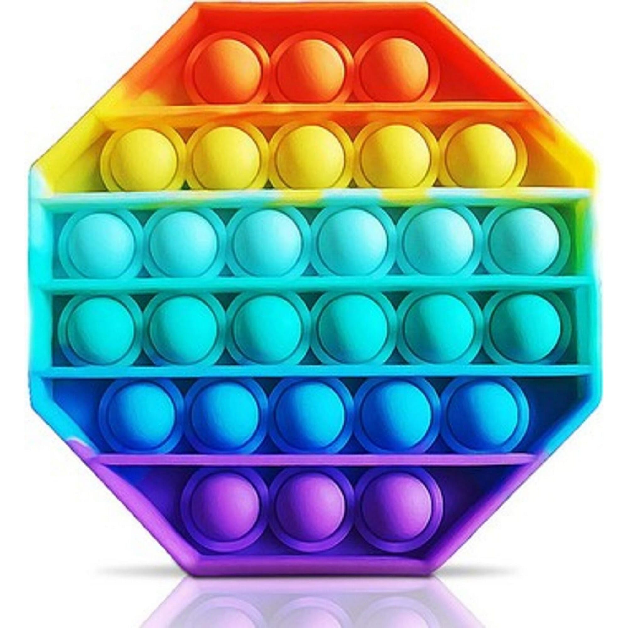 Pop it Fidget Toy- Known from TikTok - Hexagon - Red
