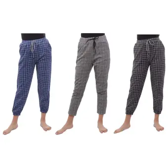 womens checkered joggers