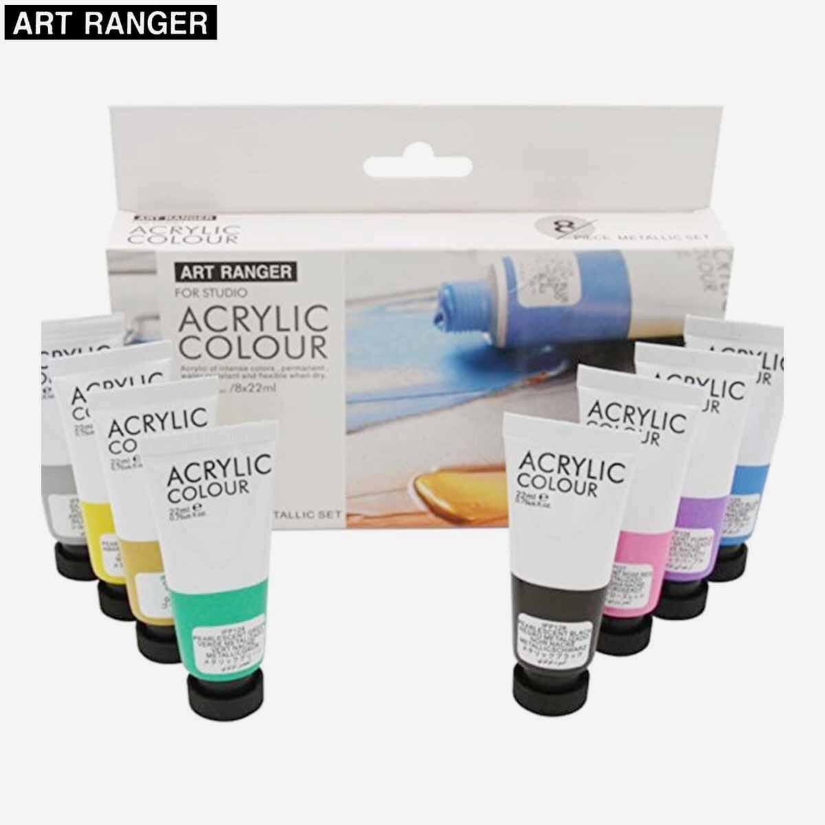 Brustro Pastel Acrylic Paints Set of 12 Shades x 12ml - Canvazo
