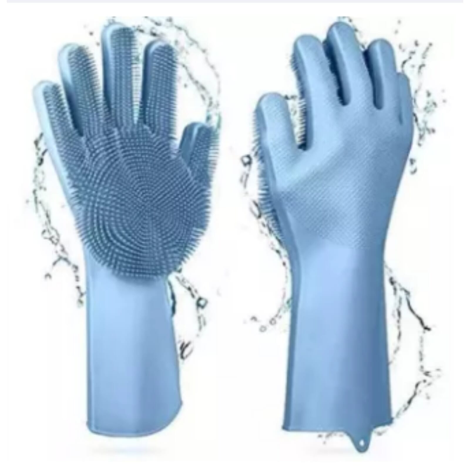 Magic Saksak Reusable Silicone Cleaning Gloves Dishwashing Scrubber