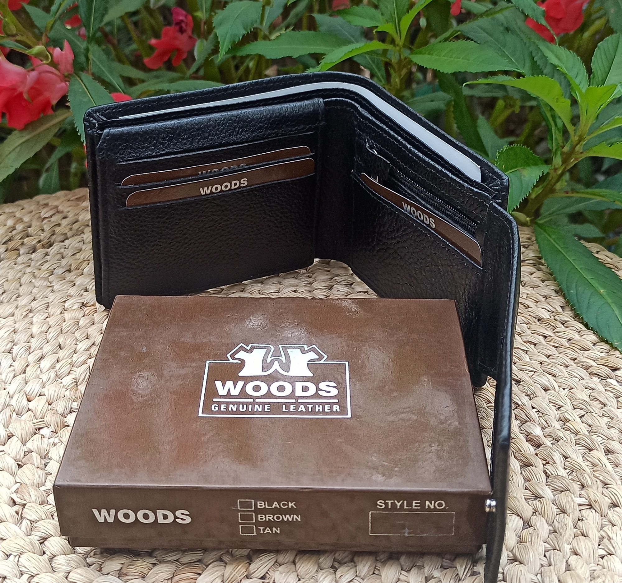 woods genuine leather wallet price