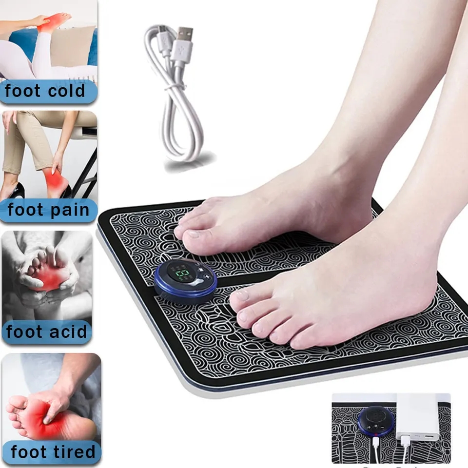 EMS Foot Massager, Electric Muscle Stimulator for Pain Relief and Relaxation