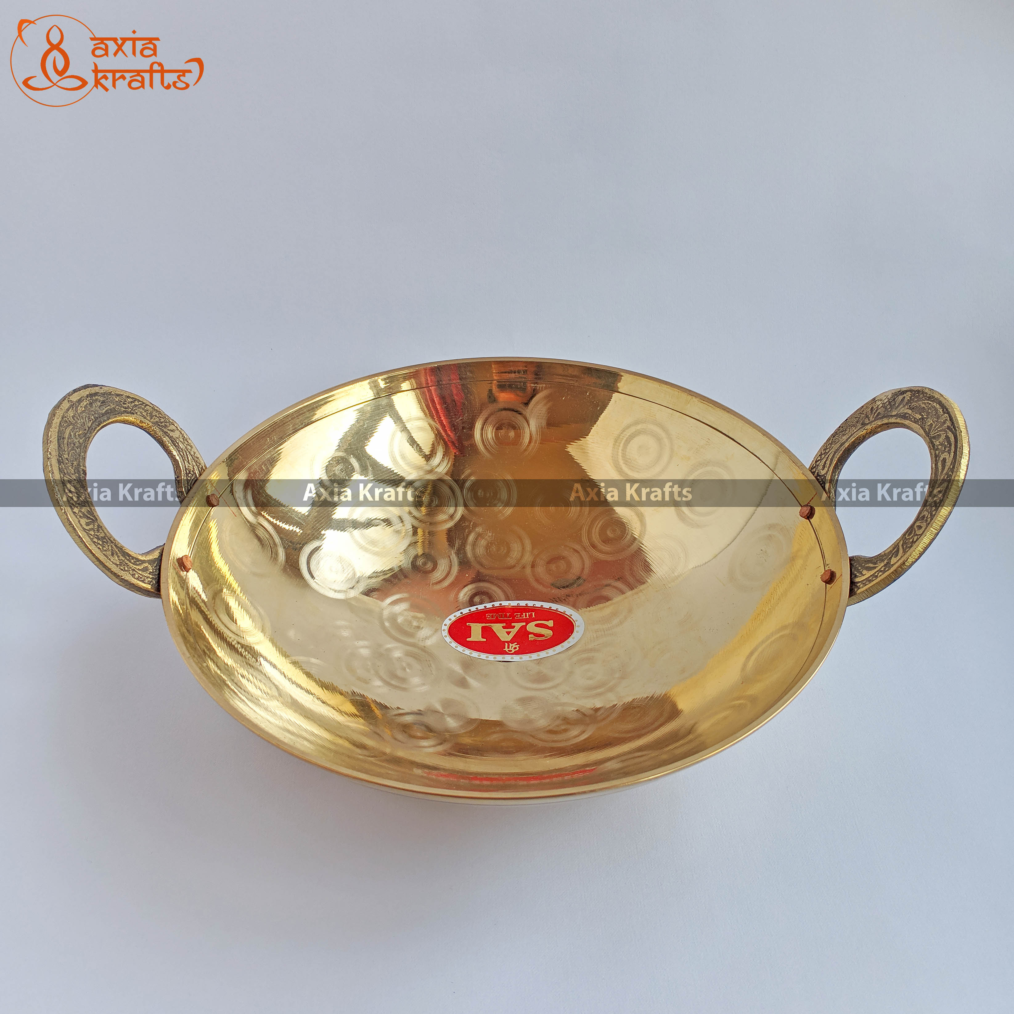 Brass Kadhai Heavy 24 Cms Pital Kadhai Karai Deep Fry pan Royal Rare