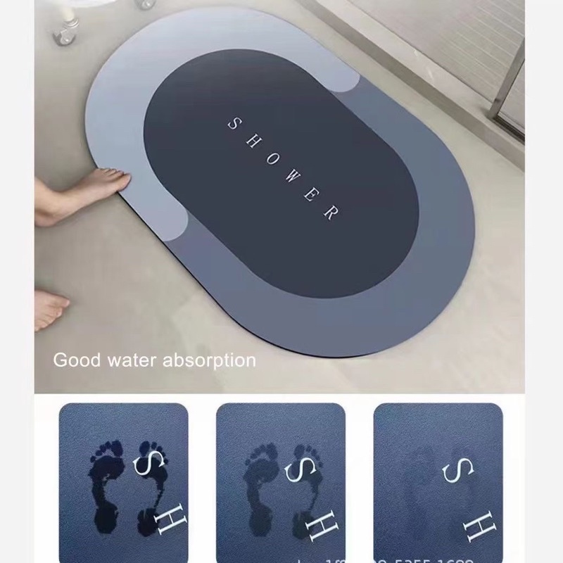 Super Absorbent Floor Mat,bathroom And Quick-drying Carpet Mats, Door 