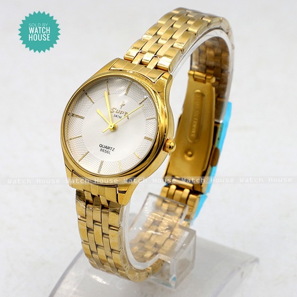 Supa RoundDial Golden Shape Casual Watch For Women