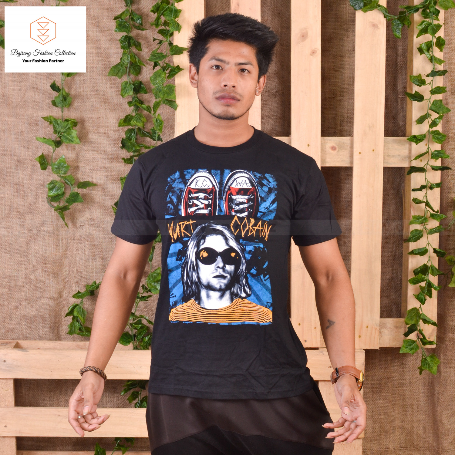 Kurt Cobain Printed Short Sleeve Fashion T-Shirts For Men By Bajrang