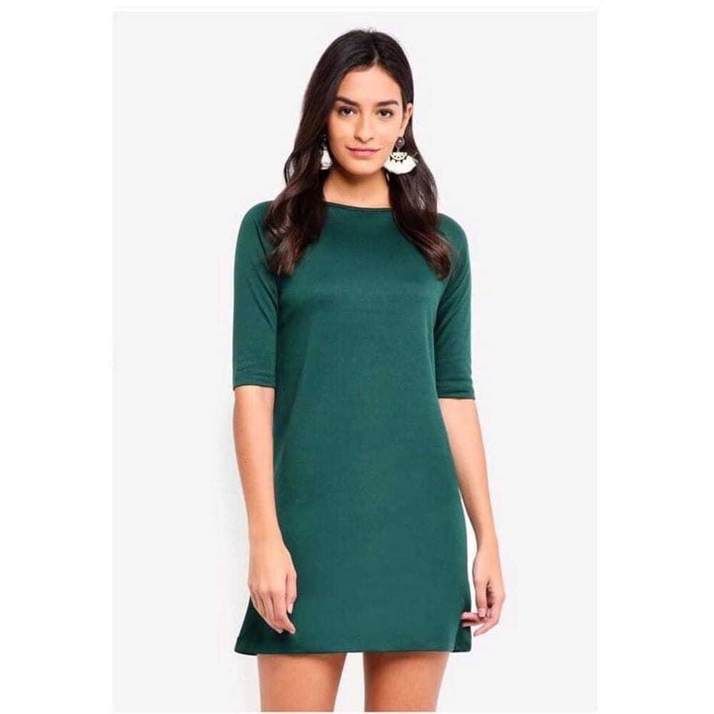 slim fit dress slacks Zora Dress in Colette Toile Green 8 main image 1