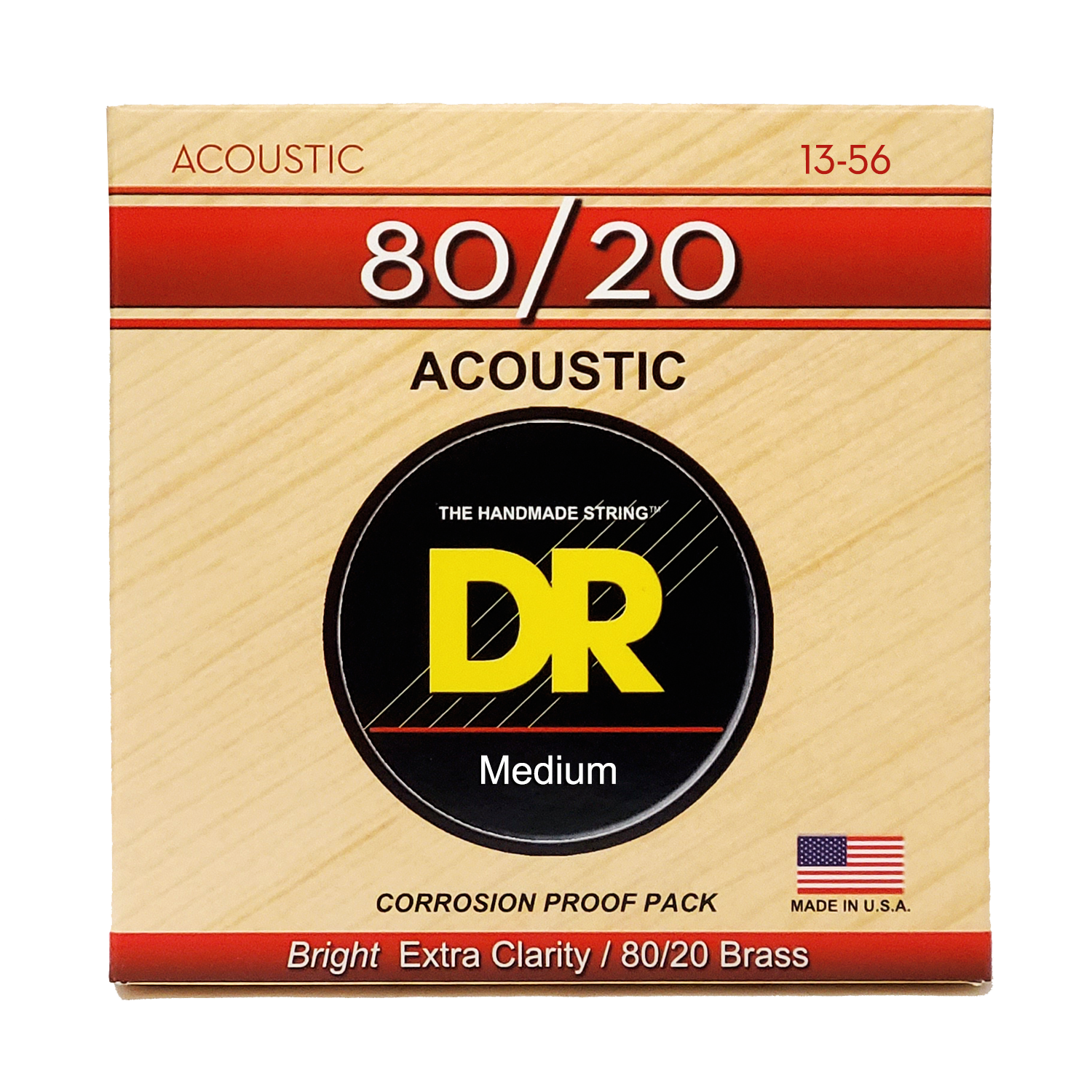 DR Strings HA-12 Hi-Beam 80/20 Bronze Acoustic Guitar Strings, 13-56