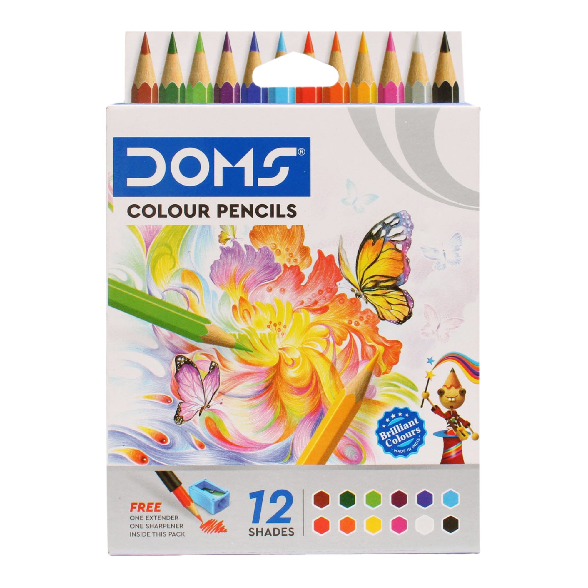 Doms Colour Pencils (Pack of 12 Shades )
