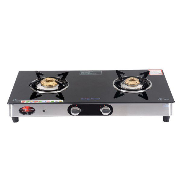 surya glass top gas stove 2 burner