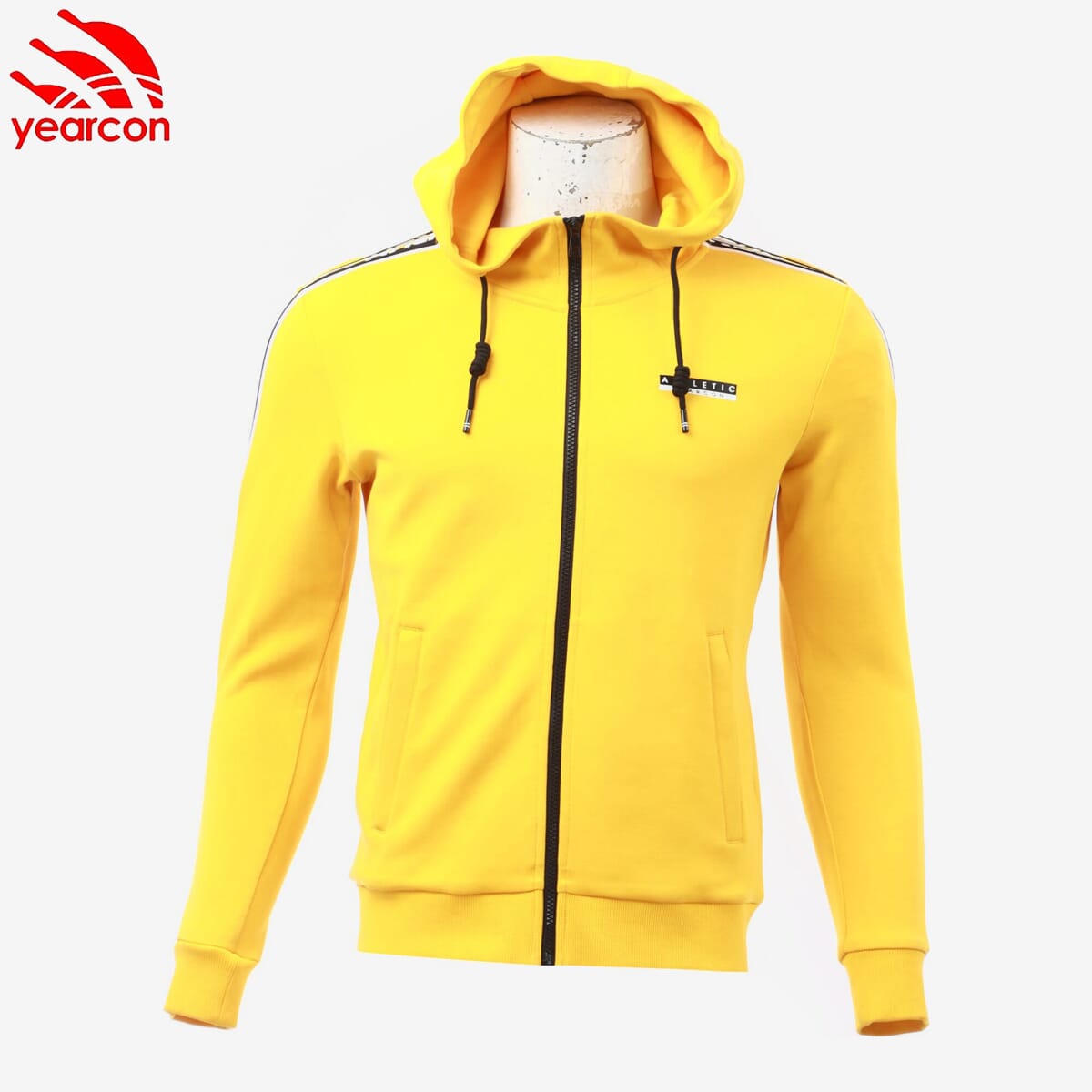Yearcon Yellow Cotton Stretchable Full Sleeve Pocket Design Jacket For Men