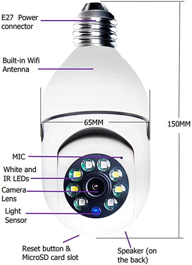 e27 bulb camera