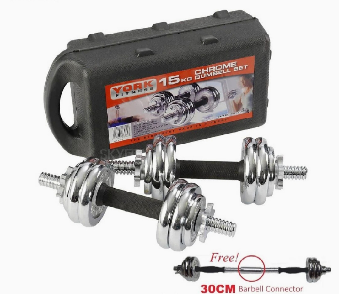 Csn 15 Kg Dumbbell Set Adjustable Chrome Plate With 30 Cm Barbell Connector Daraz .np