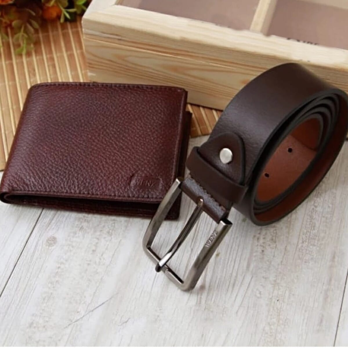 PU Leather Belt And Purse Combo For Men