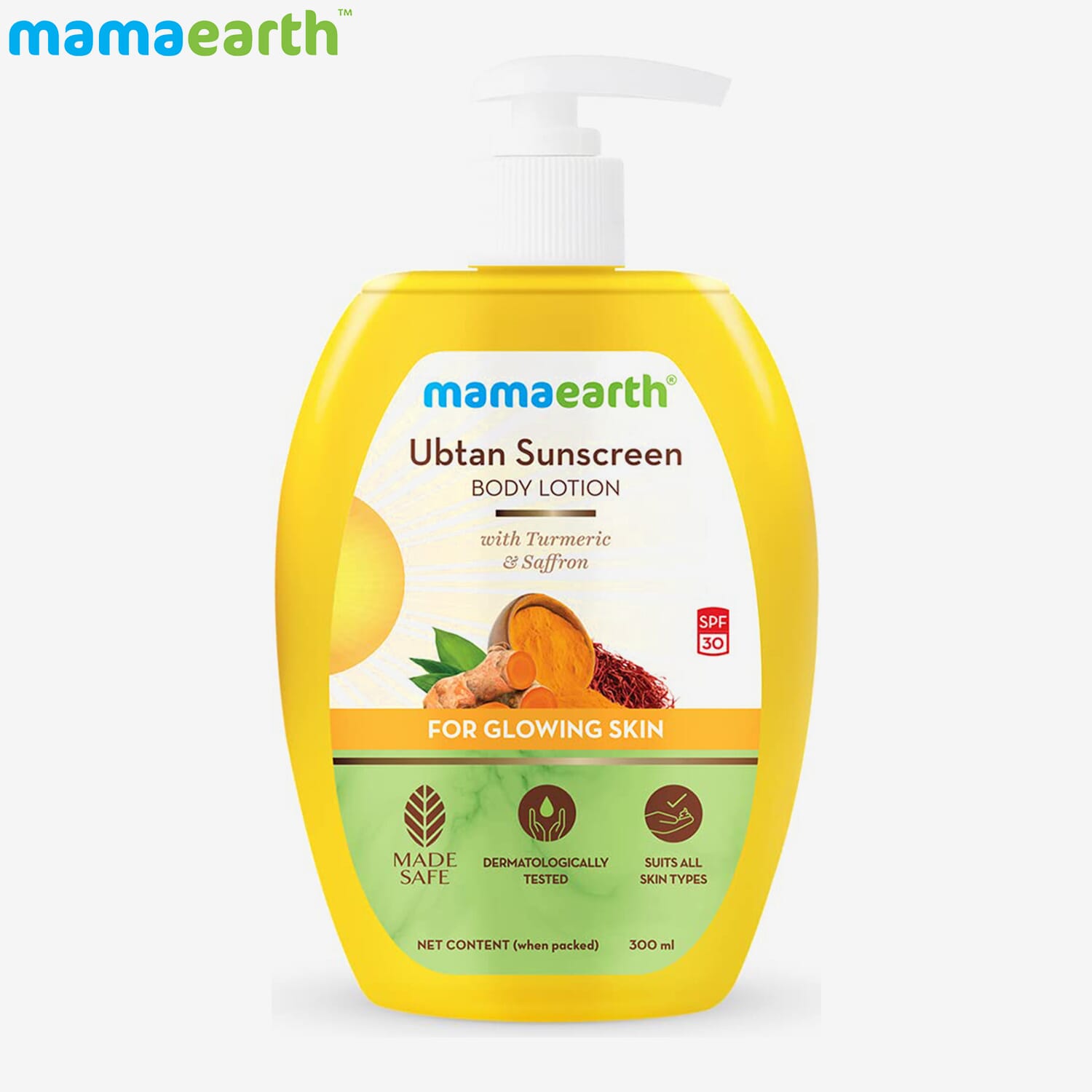 MAMAEARTH UBTAN SUNSCREEN BODY LOTION 300 ML