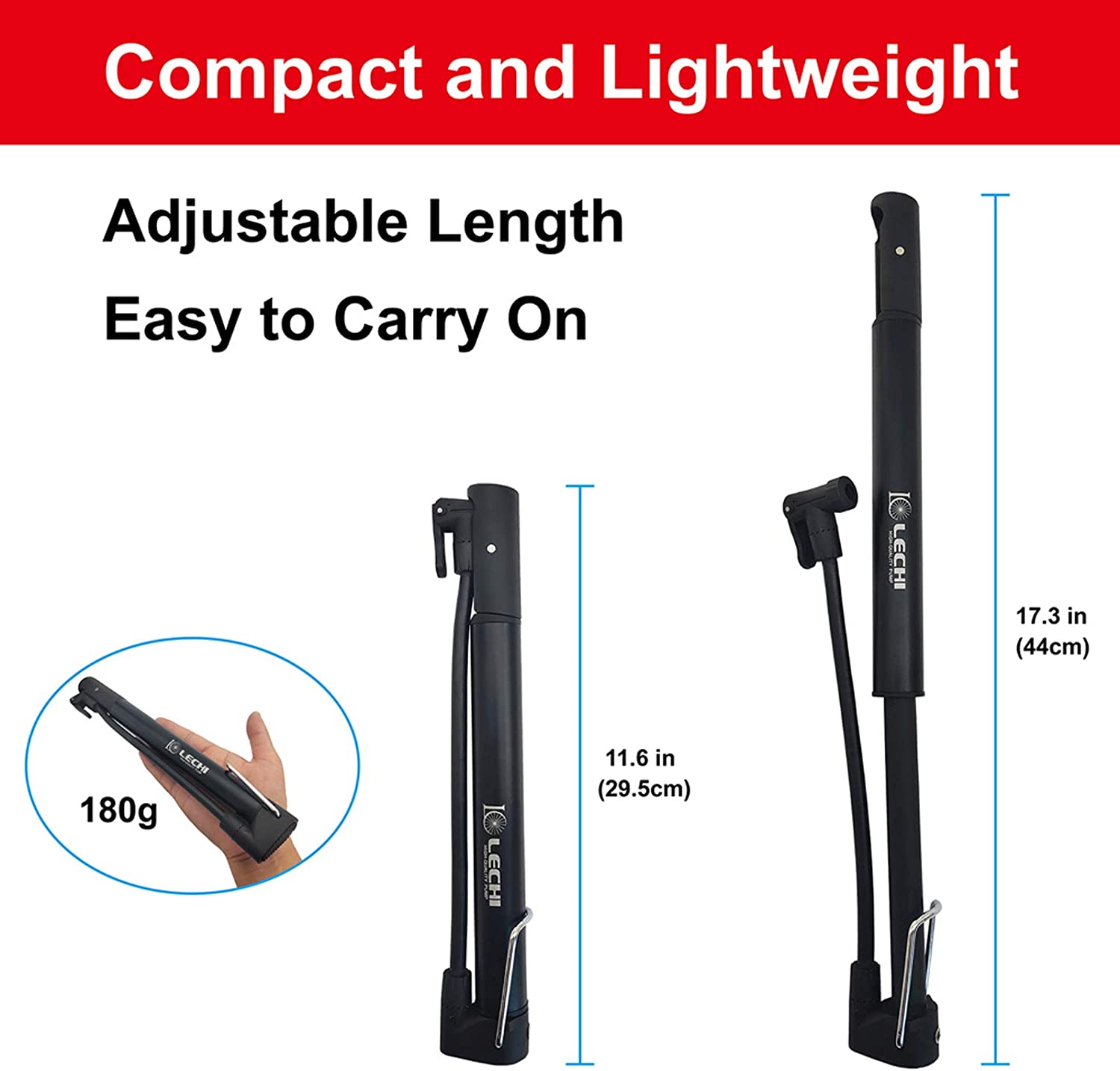 LECHI Bike Mini Pump Portable, Bicycle Tire Pump, Air Pump Daraz - Main Image