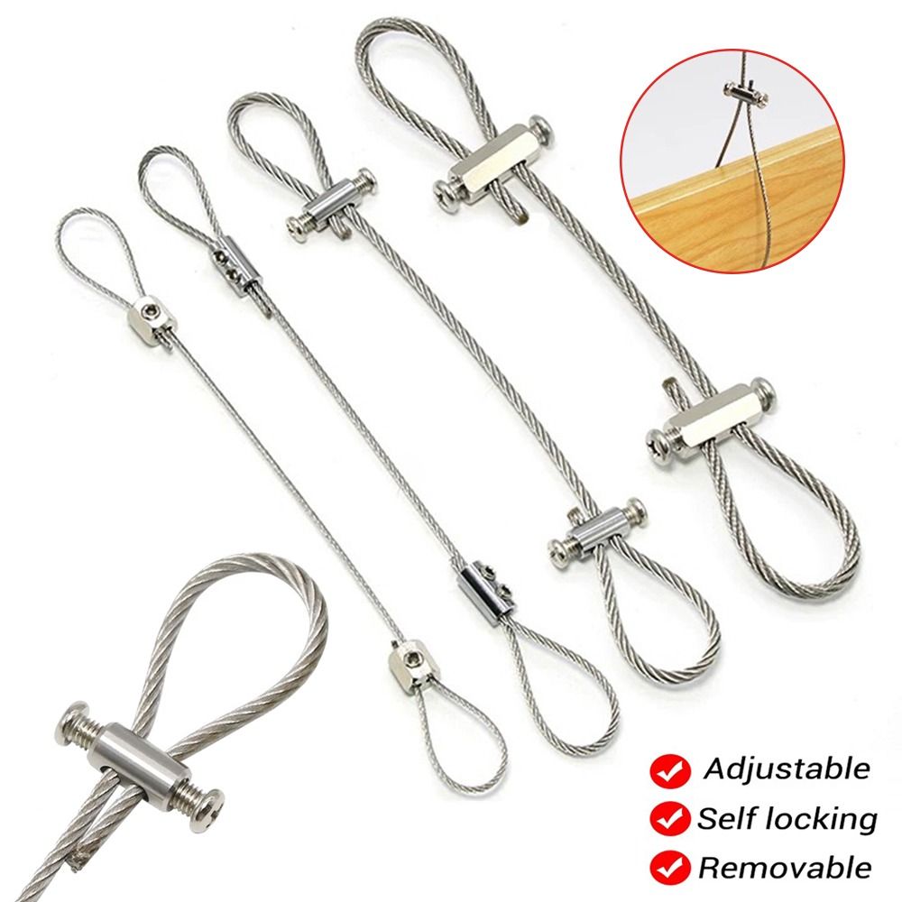 Steel Locking Rope New Stainless Steel Wire Rope Adjustable With Locking Suspension ...