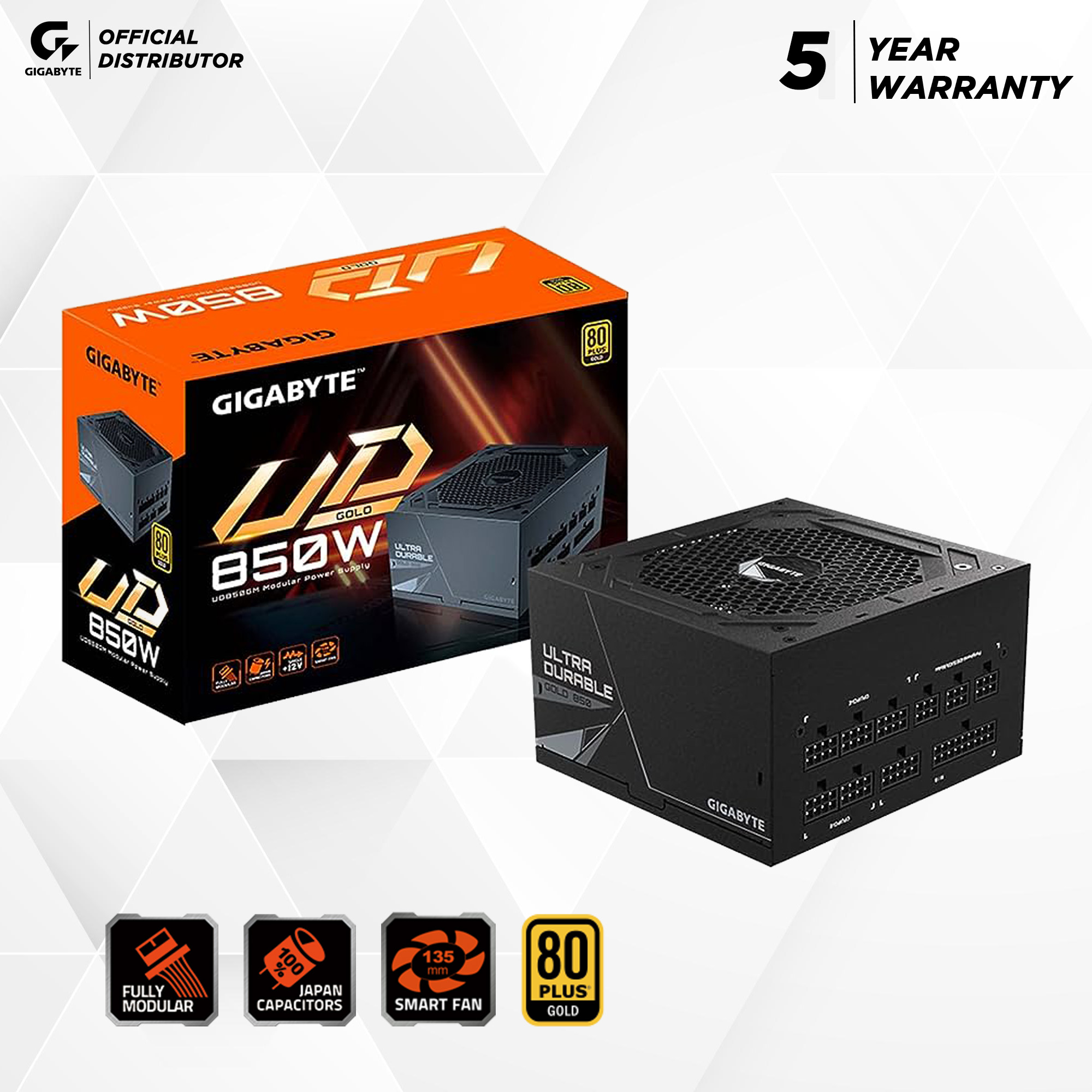 Gigabyte 850W 80+ Gold Fully Modul Power Supply Unit