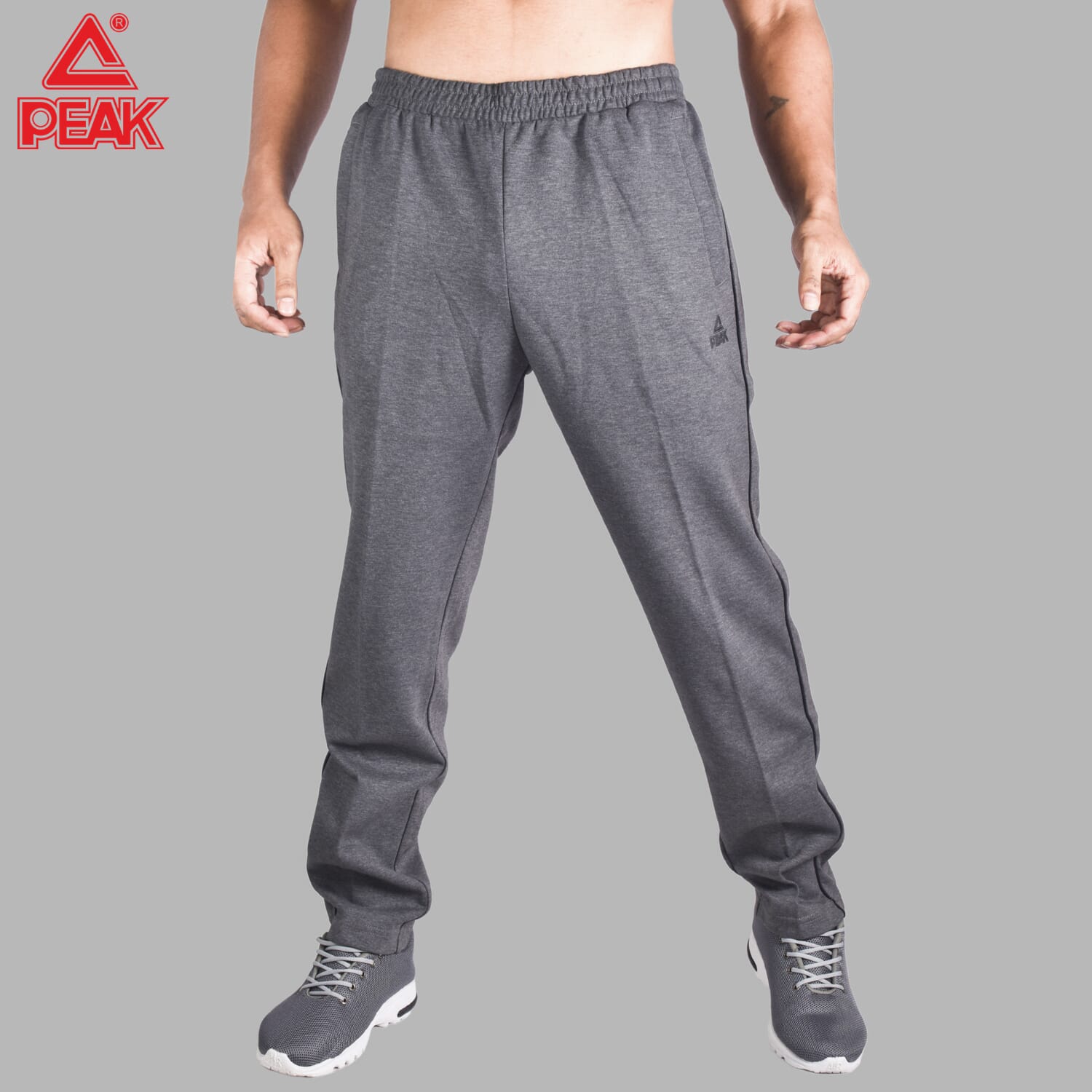 PEAK Knitted Pants Melange Grey For Men 